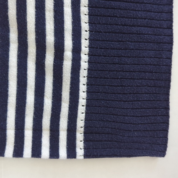 Gap Striped Hooded Uniform Sweater SMALL TALL Navy Blue White - Picture 11 of 16